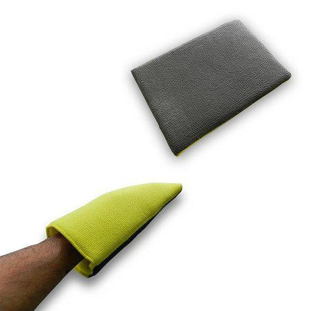 Nanoskin Autoscrub Surface Prep Wash Mitt Yellow Medium Grade-  Clay Bar Replacement Tool to Remove Embedded Contaminants Before Wax & Coating | Safe for Painted Surface, Glass, Plastic