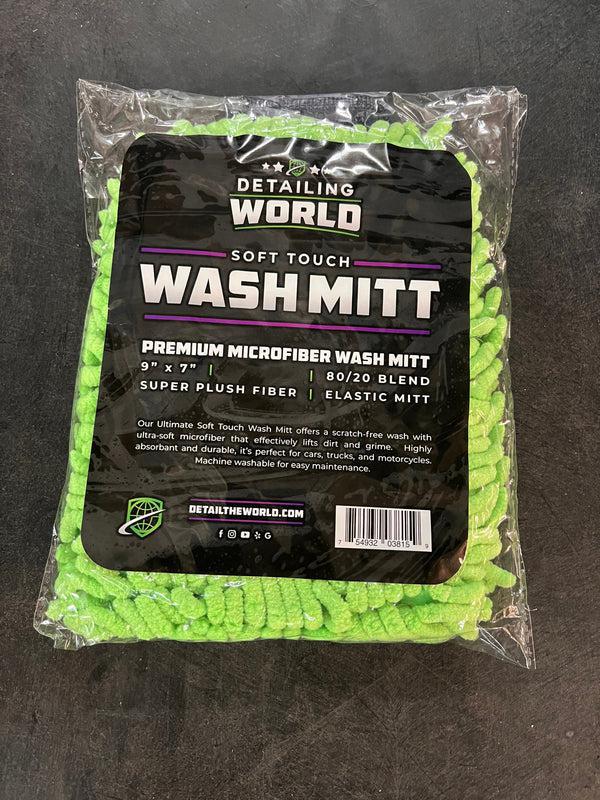 Detailing World Soft Touch Wash Mitt with Cuff - Microfiber 80/20 Blend