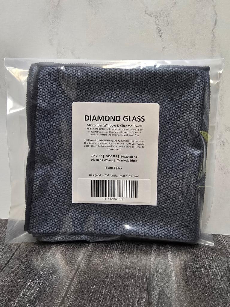 [Diamond Glass] Microfiber Window and Chrome Towel (16"x16")