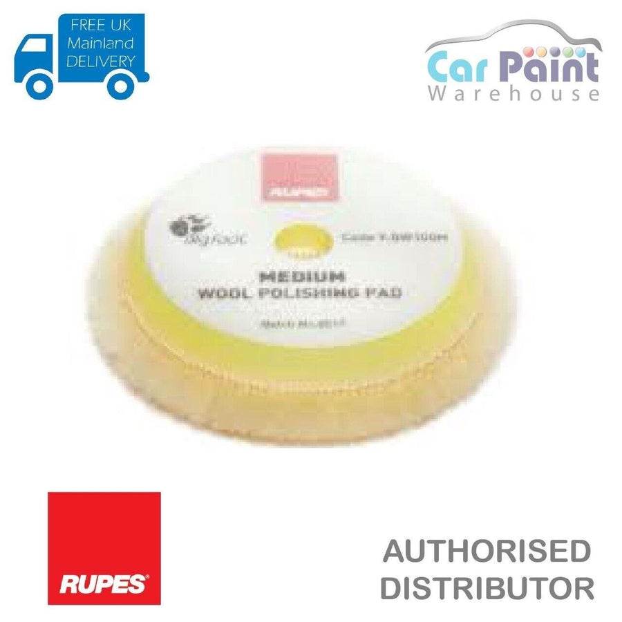 Rupes Bigfoot 9.BW100M Yellow Fine Wool Polishing Pad 80/90mm Detailing 3"